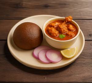 Raagi Mudda & Chicken Curry