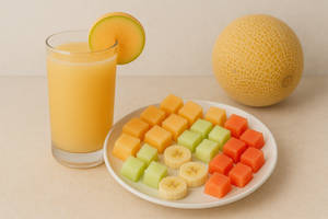 Musk Melon Juice + Fruit Platter