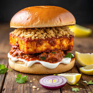 Tandoori paneer burger