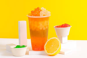 Yuzu Iced Boba Tea