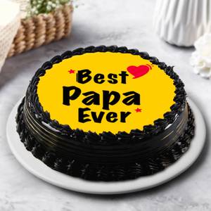 Best Papa Ever Truffle Photo Cake