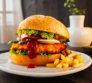 Aloo burger combo aloo burger + fries