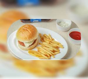 Chicken burger Cambo ( 1chicken burger+fries regular)