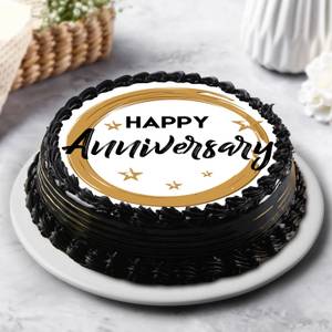 Anniversary Truffle Photo Cake
