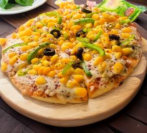 Corn and capsicum pizza