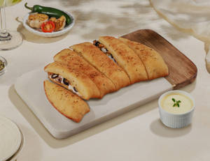 Shroom Garlic Bread + Cheesy Dip
