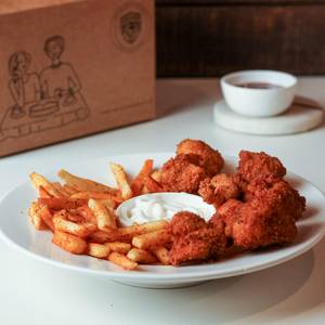 French Fries With Chicken Popcorn