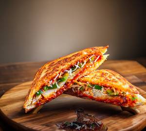 Schezwan Chilli Milli Cheese Vegetable Toast Sandwich