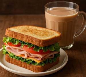 Veg Grilled Sandwich +hot Coffee
