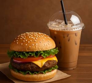 Allu Tikki Burger +cold Coffee
