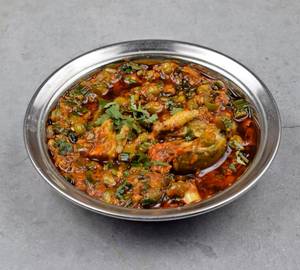 Brinjal & green peas sabji with green veggie