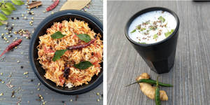Tomato Rice With Andhra Buttermilk