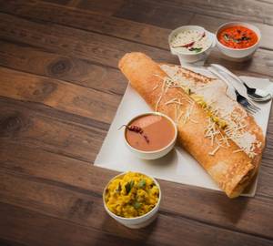 1 Cheese masala dosa + 1 plain dosa + 1 masala dosa + sambhar + chutney