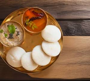 Idli ( 7 Pcs Big Size ) + 1 Masala Dosa + 1 Plain Dosa +  Sambar + Chutney