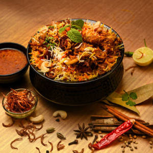 Mutton Biryani with Egg 