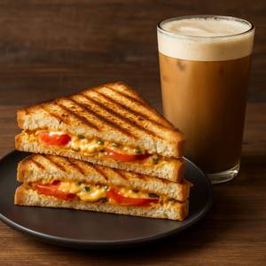 Vge Girlled Sandwich + Cold Coffee