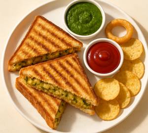 Aloo masala grilled sandwiches