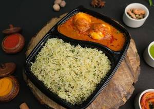 Egg Curry With Jeera Rice