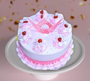 Strawberry Cake -550 Gm