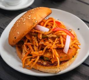 Chowmein tikki burger