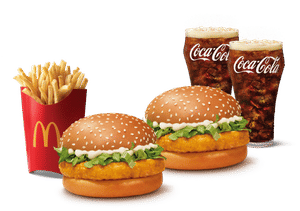 Burger Combo for 2: McChicken Burger 