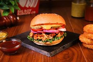 Pulled Chicken Patty Burger