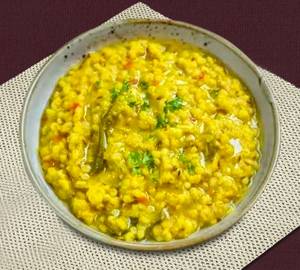 Moongdal khichdi with ghee