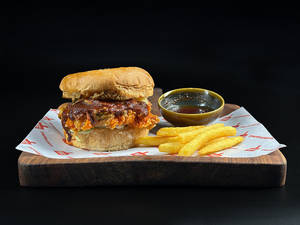 Fiery Nashville Hot Chicken Burger