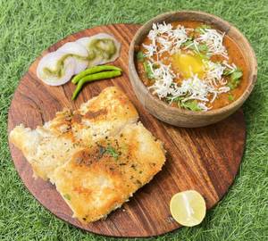 Cheese pav bhaji