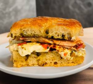 Focaccia Burrata Chicken Ham Sandwich