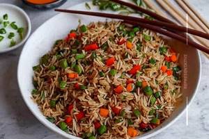 Veg Burnt Garlic Fried Rice