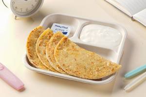 Gobi Paratha With Curd and Butter