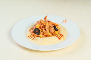 HUMMUS & PULLED CHICKEN (p)