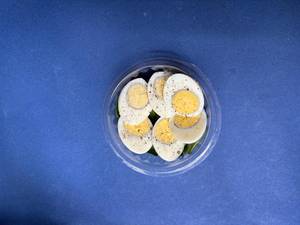 3 Boiled Eggs On Spinach