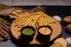 Salted Fries With Two Dips