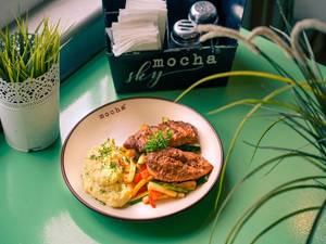 Herbed Marinated Grilled Chicken Porcini Sauce