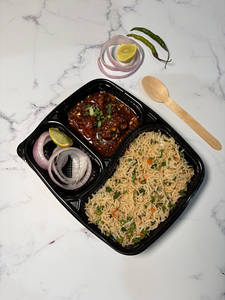 Veg Fried Rice + Gobi Manchurian