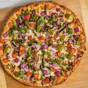 Achari pizza "[9 inches, medium] " with chocolate shake