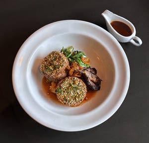 Pistachio Crusted Braised Leg of Lamb