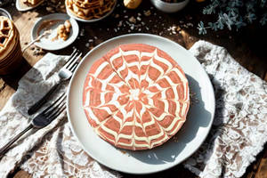 Strawberry Bliss Waffle Cake