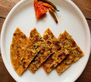 Mixed paratha with pickle