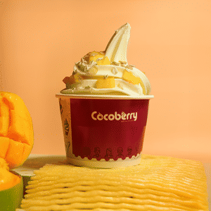 Mango Frozen Yogurt (with Toppings)