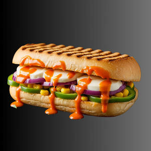 American Cheese Corn Panini Sandwich