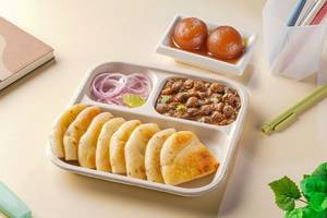 Pindi Chole Kulcha Lunchbox with Gulab Jamun (2 pcs) Combo