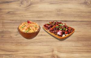 Chicken Chilli Garlic Noodles With Classic Chicken Chilli