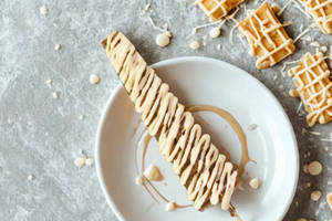 Black White Chocolate Long Waffle Stick