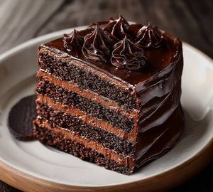 Dark chocolate cream pastry