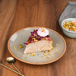 Rose Pista Slice Cake