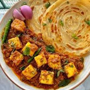 Half Karahi Paneer+ 1lacha Parantha