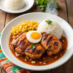 Egg Corn Rice With Peri Peri Chicken